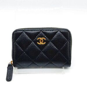 Authentic Chanel Coin Purse Caviar Matelasse Wallet mn686-020526
